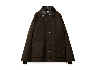 MIU MIU Women's Waxed Canvas Blouson Jacket "Ebony"