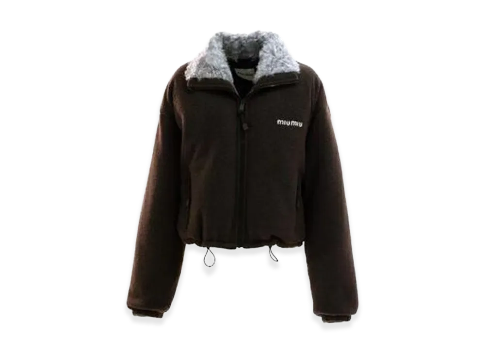 MIU MIU Women's Pile Down Jacket "Brown"
