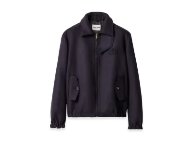MIU MIU Women's Wool Blouson Jacket "Navy"