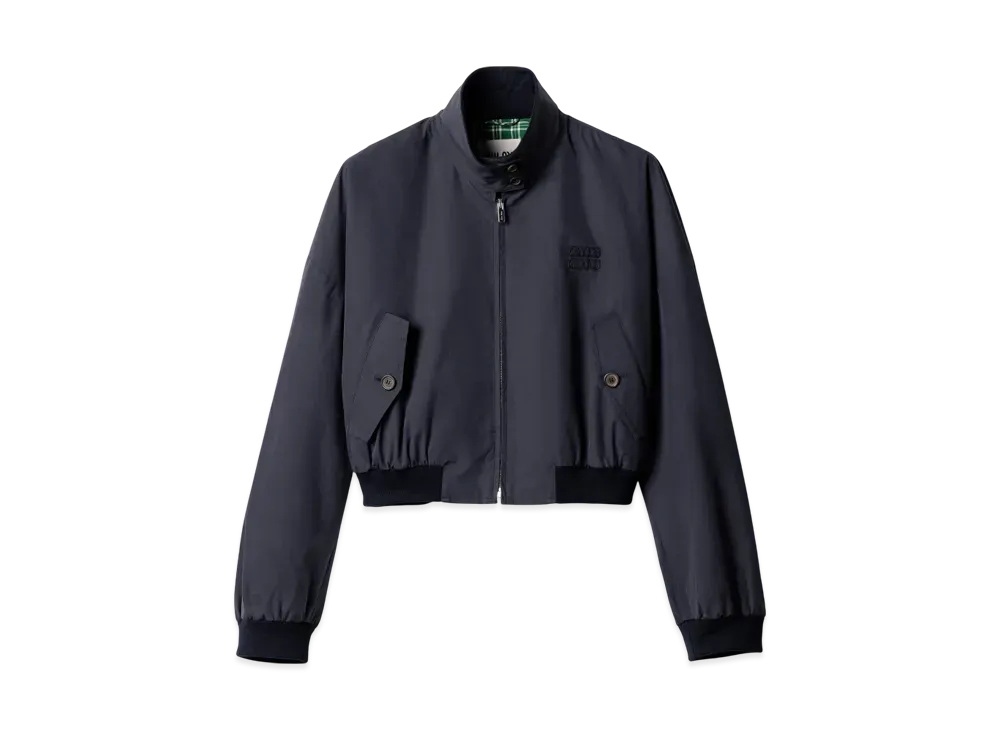 MIUMIU Women's Panama Cotton Blouson Jacket "Navy"