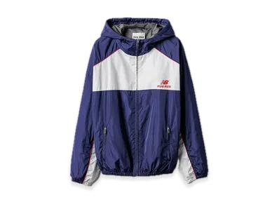 MIU MIU x New Balance Technical Poplin Hooded Jacket "Blue/White"