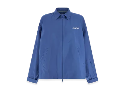MIU MIU Women's Tech Canvas Windbreaker "Light Blue"