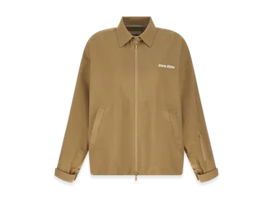 MIU MIU Women's Tech Canvas Windbreaker "Beige"