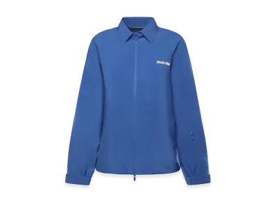 MIU MIU Women's Tech Canvas Windbreaker "Lightblue"