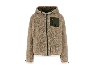 MIU MIU Women's Hybrid Construction Down Jacket "Beige"