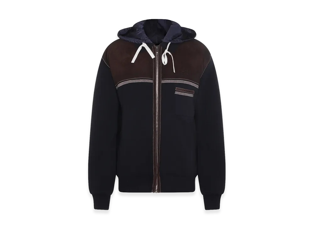 MIU MIU Women's Knit Down Jacket "Navy Blue"