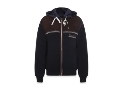 MIU MIU Women's Knit Down Jacket "Navy Blue"