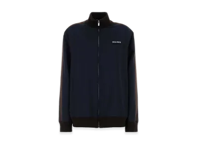 MIU MIU Women's Mohair Blend Sweatshirt "Navy Blue"