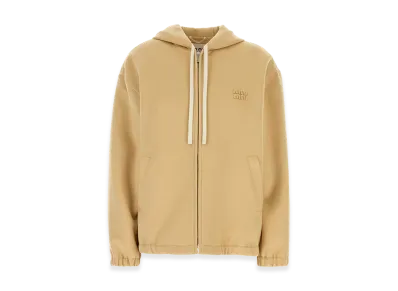 MIU MIU Women's Pastel Wool Blend Jacket "Beige/Yellow"