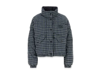 MIU MIU Women's Reversible Puffer Jacket Flanella Anche Pongetec "Blue"