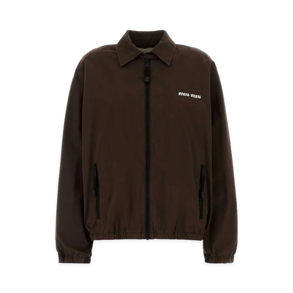 MIU MIU Women's Gabardine Jacket "Brown"