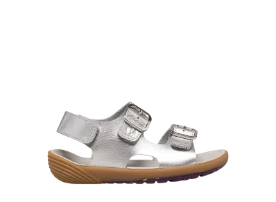 MERRELL Little Kids Bare Steps Sandal "Silver"