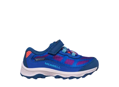 MERRELL Little Kids Moab Speed Low A/C Jr. Waterproof "Blue/Berry/Turquoise"