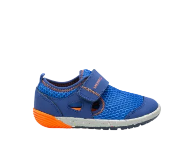 MERRELL Little Kids Bare Steps H2O Sneaker "Blue/Orange"