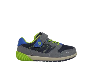 MERRELL Little Kids Bare Steps A83 "Navy/Green"