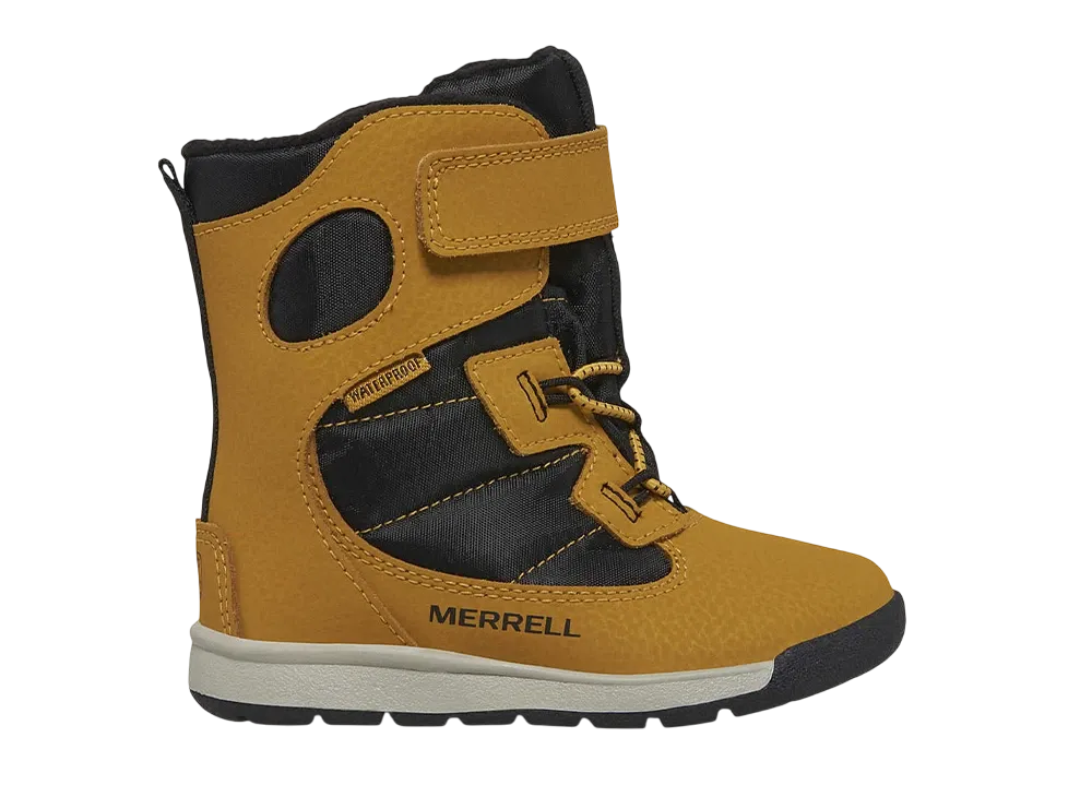 MERRELL Little Kids Snow Bank Jr Waterproof Boot "Wheat/Black"