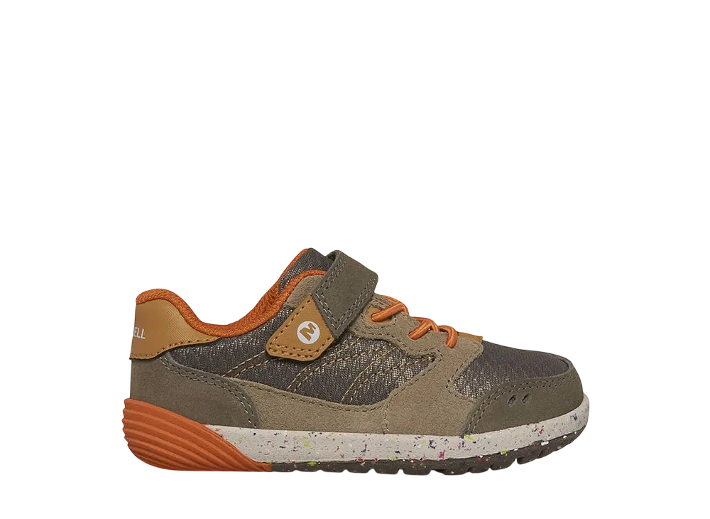 MERRELL Little Kids Bare Steps A83 "Gunsmoke/Taupe"
