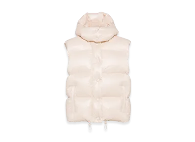 MIU MIU Women's Nylon Down Vest "Cameo Beige"