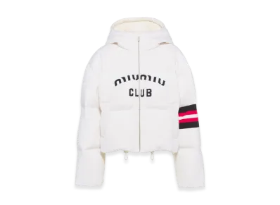 MIU MIU Women's Cropped Cashmere Down Jacket "White"