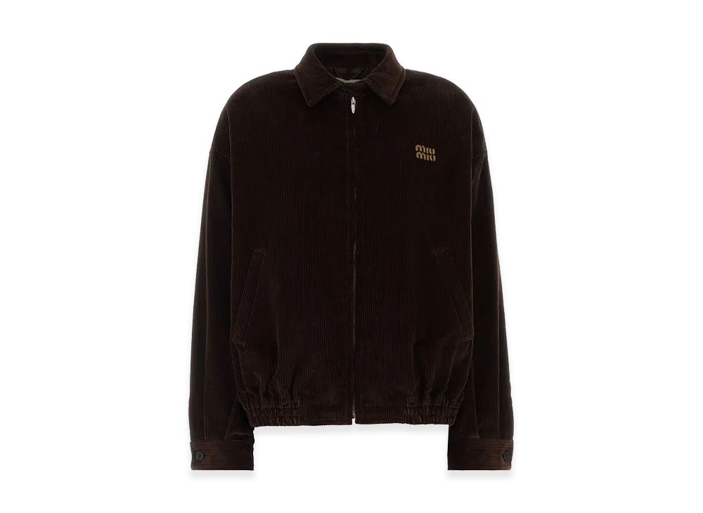 MIU MIU Women's Corduroy Jacket "Brown/Chocolate"