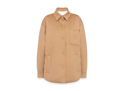 MIU MIU Women's Mid-Weight Velour Down Jacket "Blue"