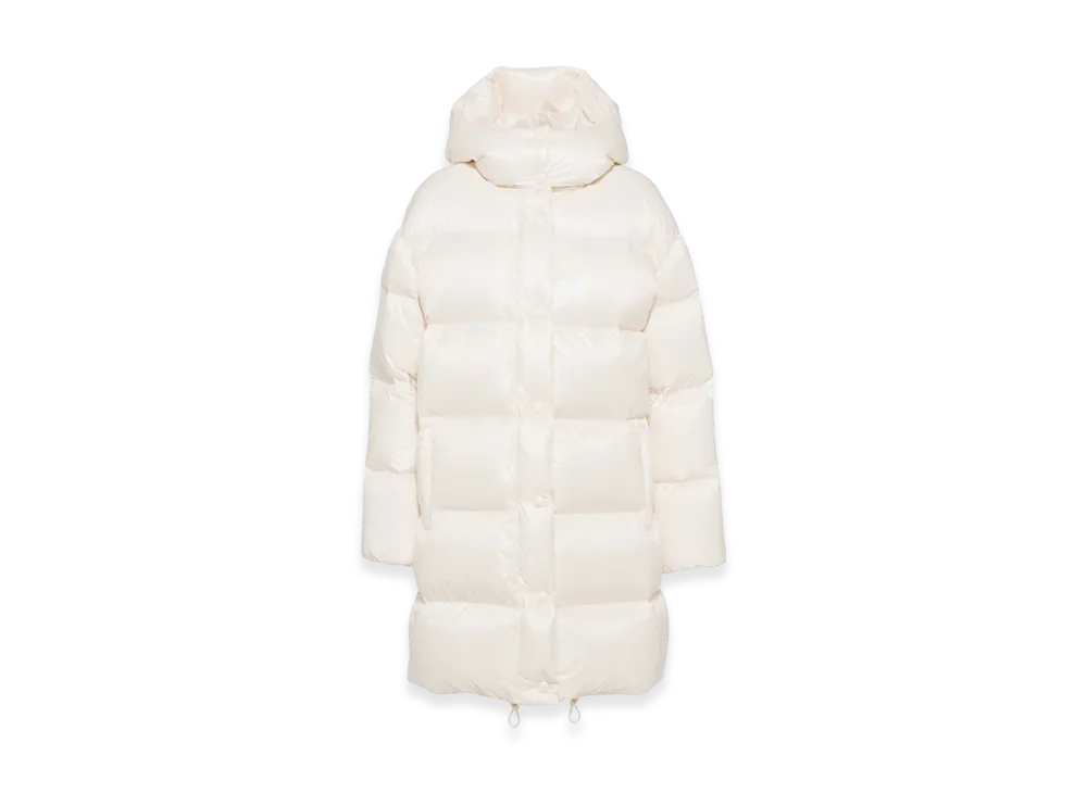 MIU MIU Women's Oversized Nylon Puffer Coat "Ivory"