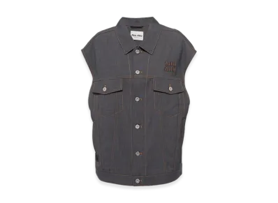 MIU MIU Women's Wool Blouson Jacket "Slate Grey"