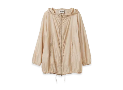 MIU MIU Women's Nylon Blouson Jacket "Desert Beige"
