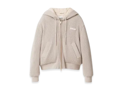 MIU MIU Women's Medium Weight Wool Down Jacket "Sand Beige"