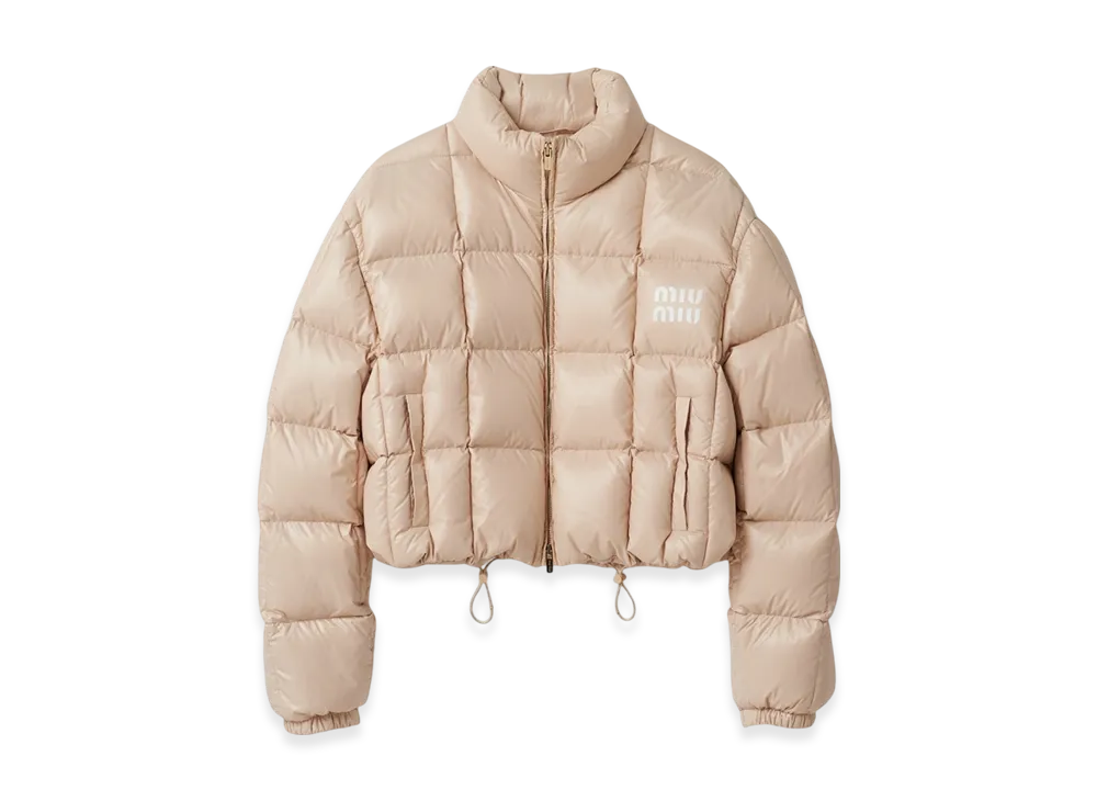 MIU MIU Women's Nylon Cropped Down Jacket "Cameo"
