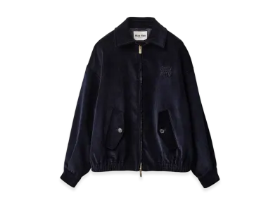 MIU MIU Women's Corduroy Blouson Jacket "Navy"