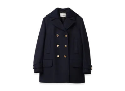 MIU MIU Women's Cloth Peacoat "Navy"