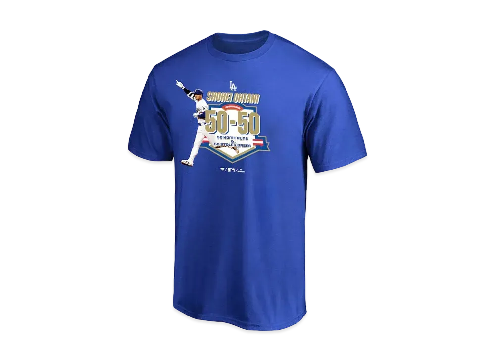 MLB Los Angeles Dodgers Shohei Ohtani 50-50 Club Achievement T-shirt "Blue"