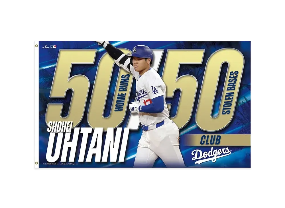 MLB Los Angeles Dodgers Shohei Ohtani 50-50 Flag 3x5