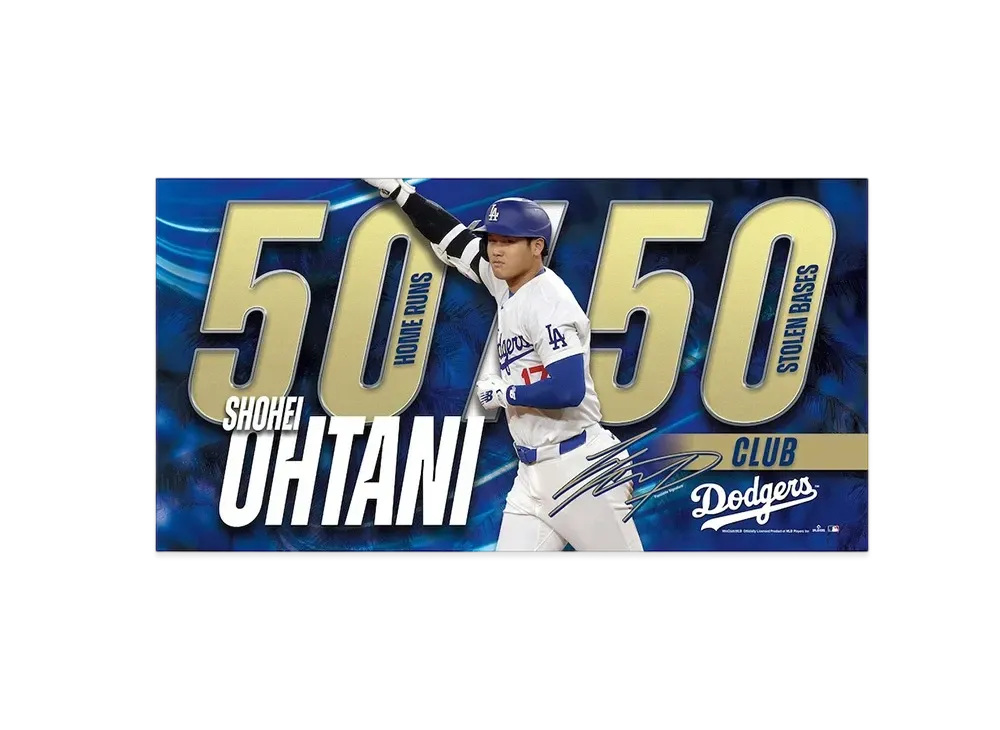 MLB Los Angeles Dodgers Shohei Ohtani 50-50 Towel 22x42