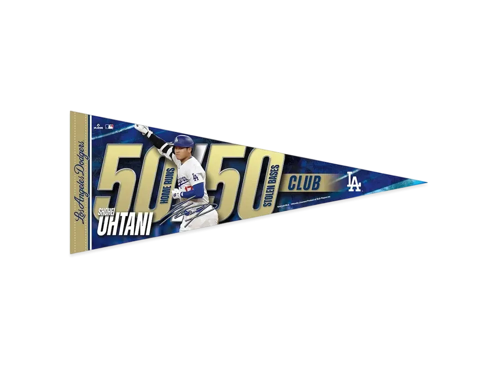 MLB Los Angeles Dodgers Shohei Ohtani 50-50 pennant 12x30