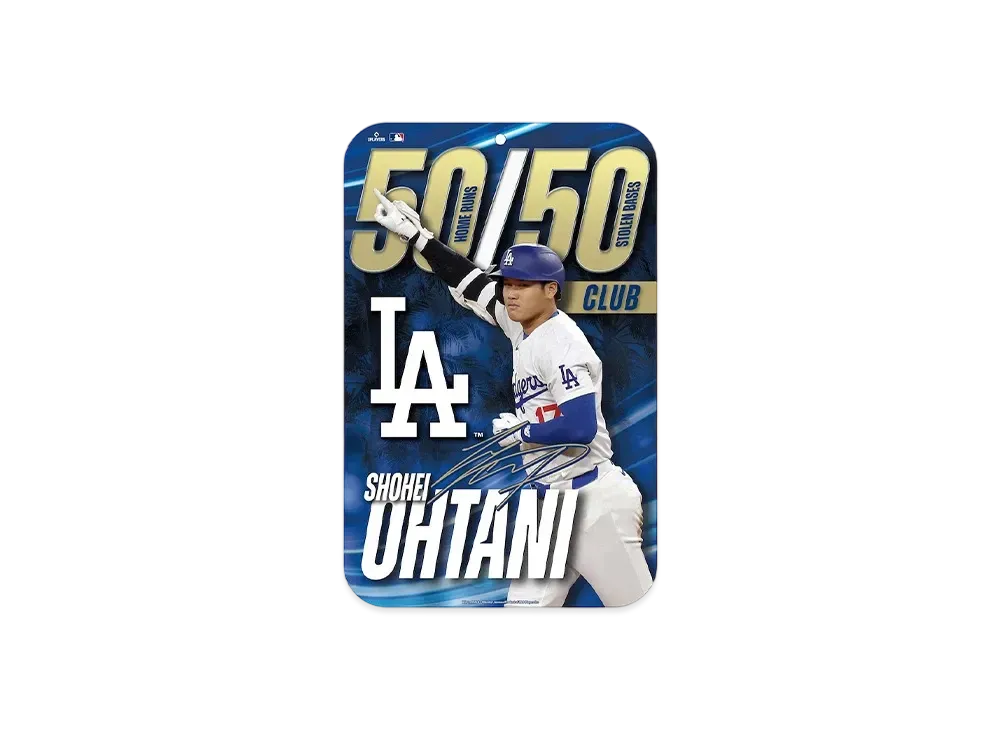 MLB Los Angeles Dodgers Shohei Ohtani 50-50 Sign 11x17