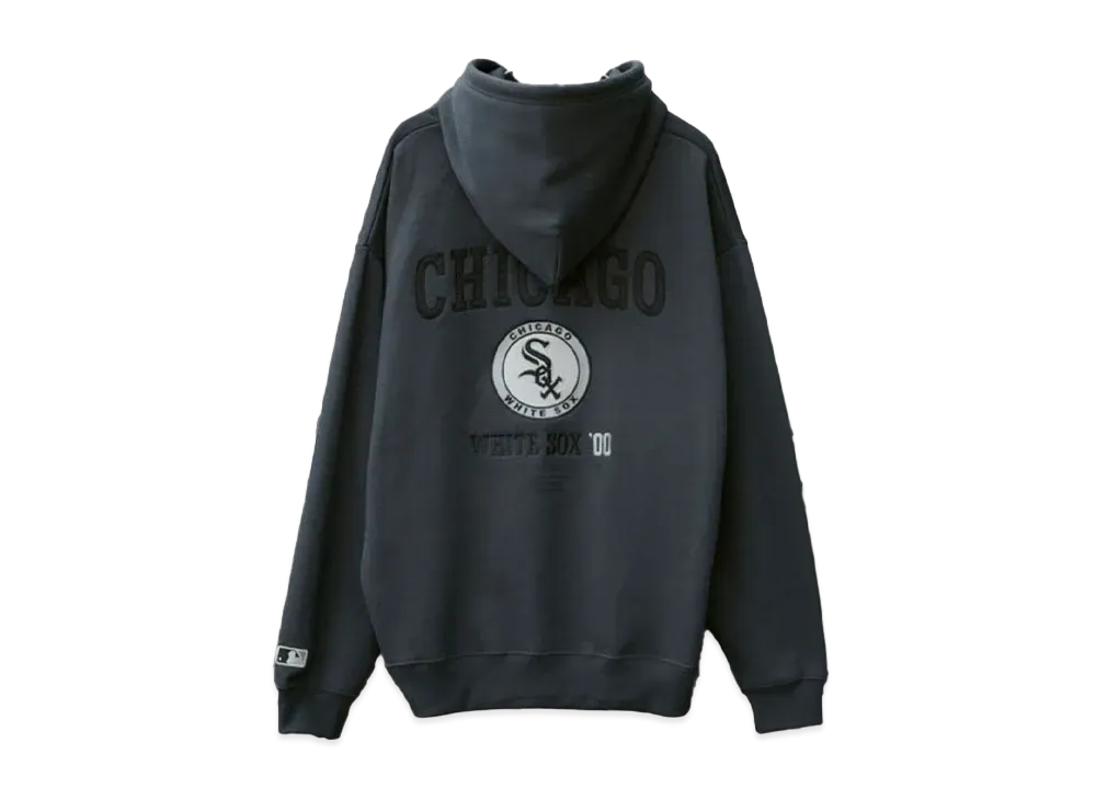 MLB Exclusive Logo Embroidery Back Design Big Silhouette Brushed Lining Pullover Hoodie "Chacoal"