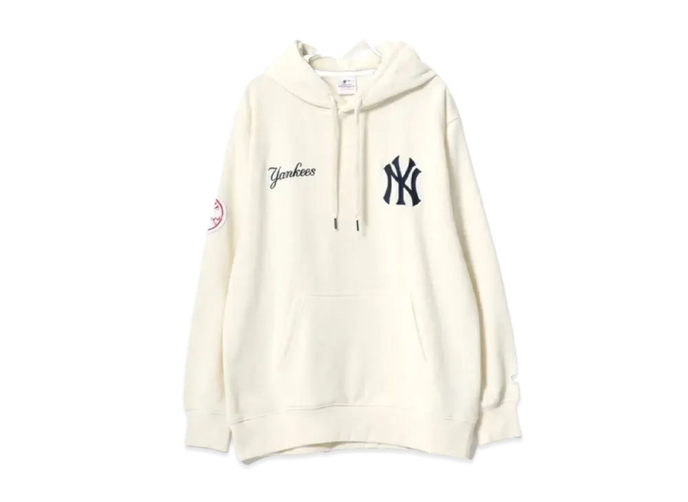 MLB Fleece Lining Logo Patch One Point Embroidery Sweatshirt Hoodie "Off White"