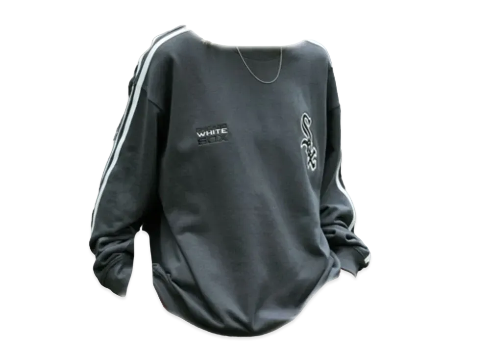 MLB Exclusive Set Up Patch Embroidery Side Line Big Silhouette Pullover Sweatshirt only "Chacoal"