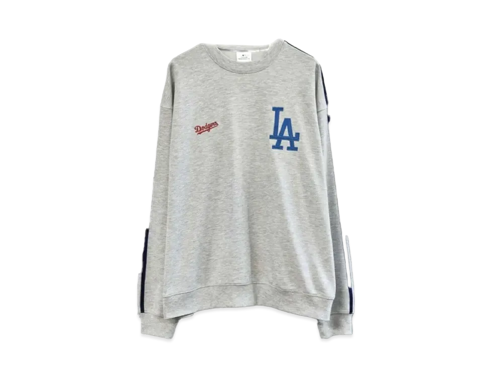 MLB Exclusive Set Up Patch Embroidery Side Line Big Silhouette Pullover Sweatshirt only "Oatmeal"