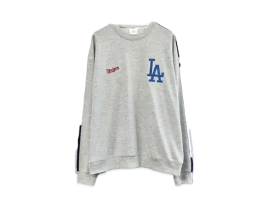 MLB Exclusive Set Up Patch Embroidery Side Line Big Silhouette Pullover Sweatshirt only "Oatmeal"