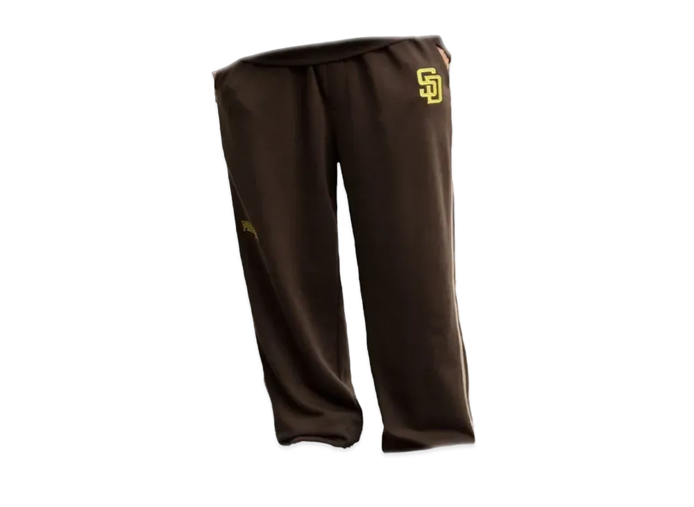 MLB Exclusive Set Up Patch Embroidery Side Line Big Silhouette Pullover Sweatpants Only "Dark Brown"