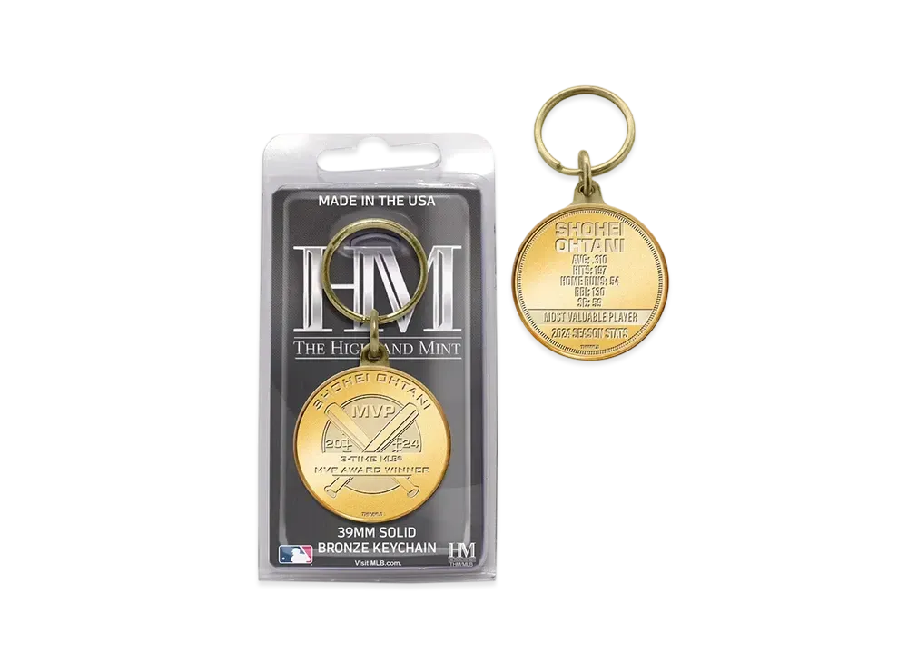 MLB The Highland Mint Dodgers Shohei Ohtani 2024 NL MVP Award Commemoration Coin Keychain