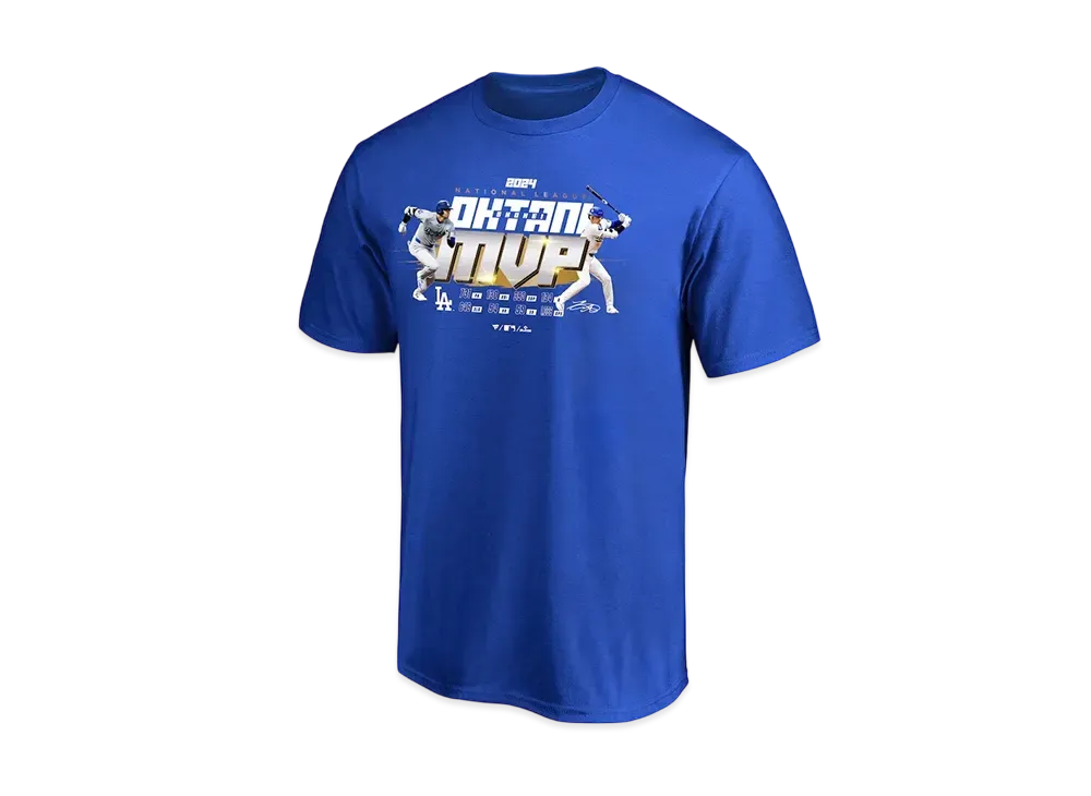 MLB Fanatics Dodgers Shohei Ohtani National League MVP 2024 Award Commemoration T-Shirt "Blue"