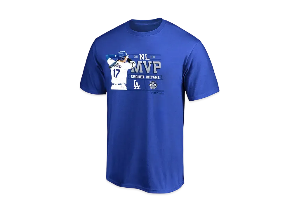 MLB Fanatics Dodgers Shohei Ohtani National League MVP 2024 Award Commemoration T-Shirt Logo "Blue"