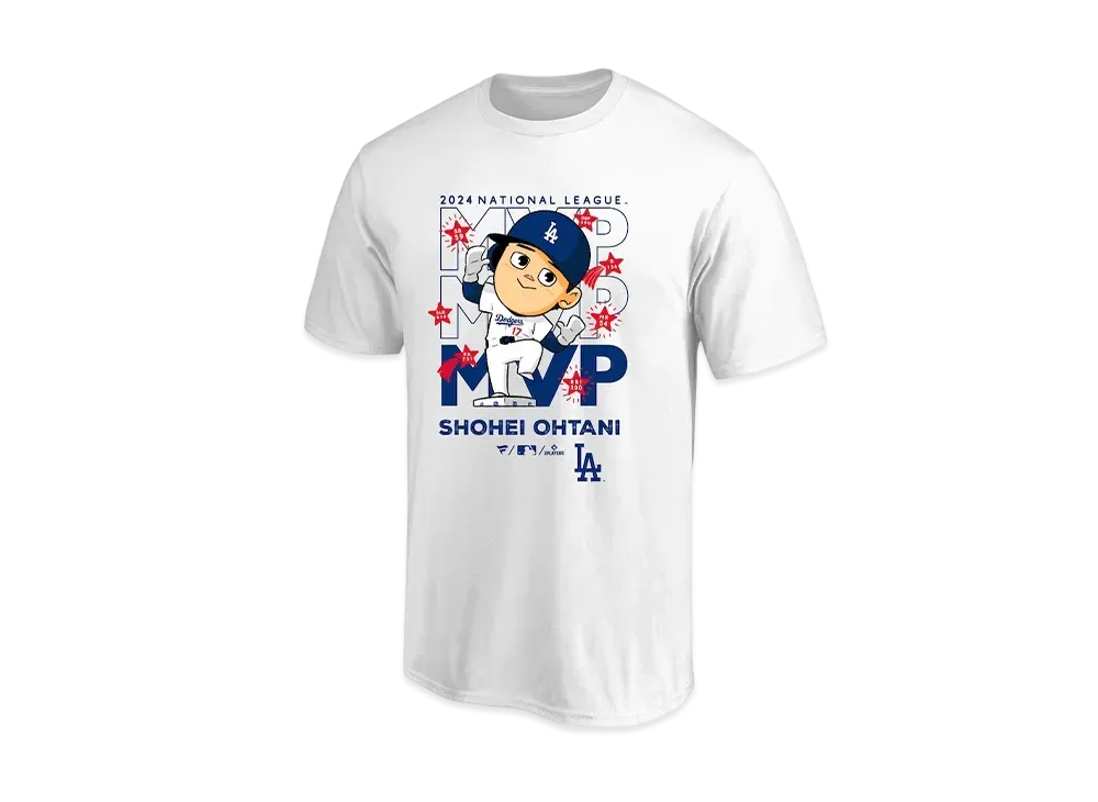 MLB Fanatics Dodgers Shohei Ohtani National League MVP 2024 Award Commemoration Illustration T-Shirt "White"