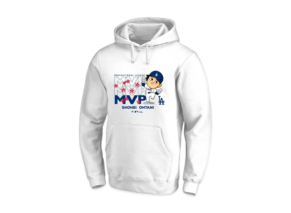 MLB Fanatics Dodgers Shohei Ohtani National League MVP 2024 Award Commemoration Illustration Hoodie "White"