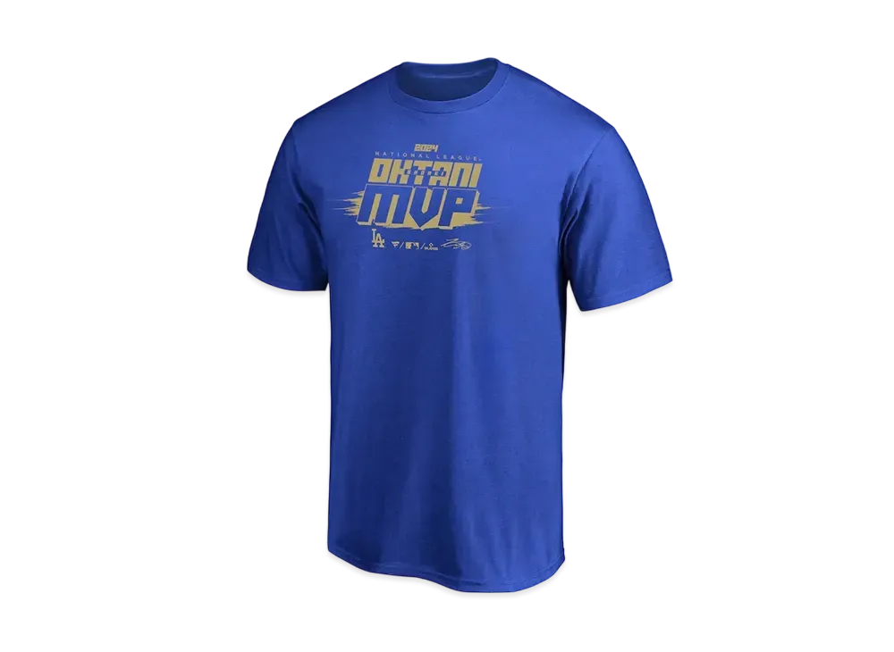 MLB Fanatics Dodgers Shohei Ohtani National League MVP 2024 Award Commemoration Name & Number Uniform Number T-Shirt "Blue"