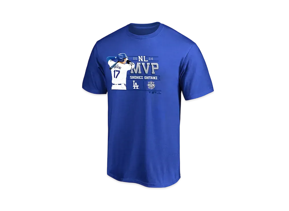 MLB Fanatics Dodgers Shohei Ohtani National League MVP 2024 Award Commemoration T-Shirt Logo Kids "Blue"